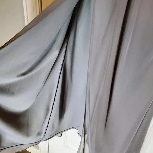 David's Bridal Grey Lace Bridesmaid Dress Size 6 - Picture 10 of 12